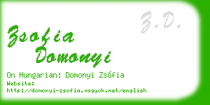 zsofia domonyi business card